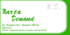 marta demand business card